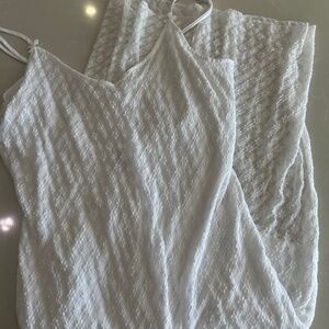 White floral maxi dress